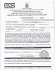 Certificado zoosanitario para exportación otros paises